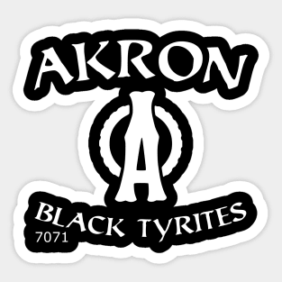 Vintage Akron Black Tyrites Sticker